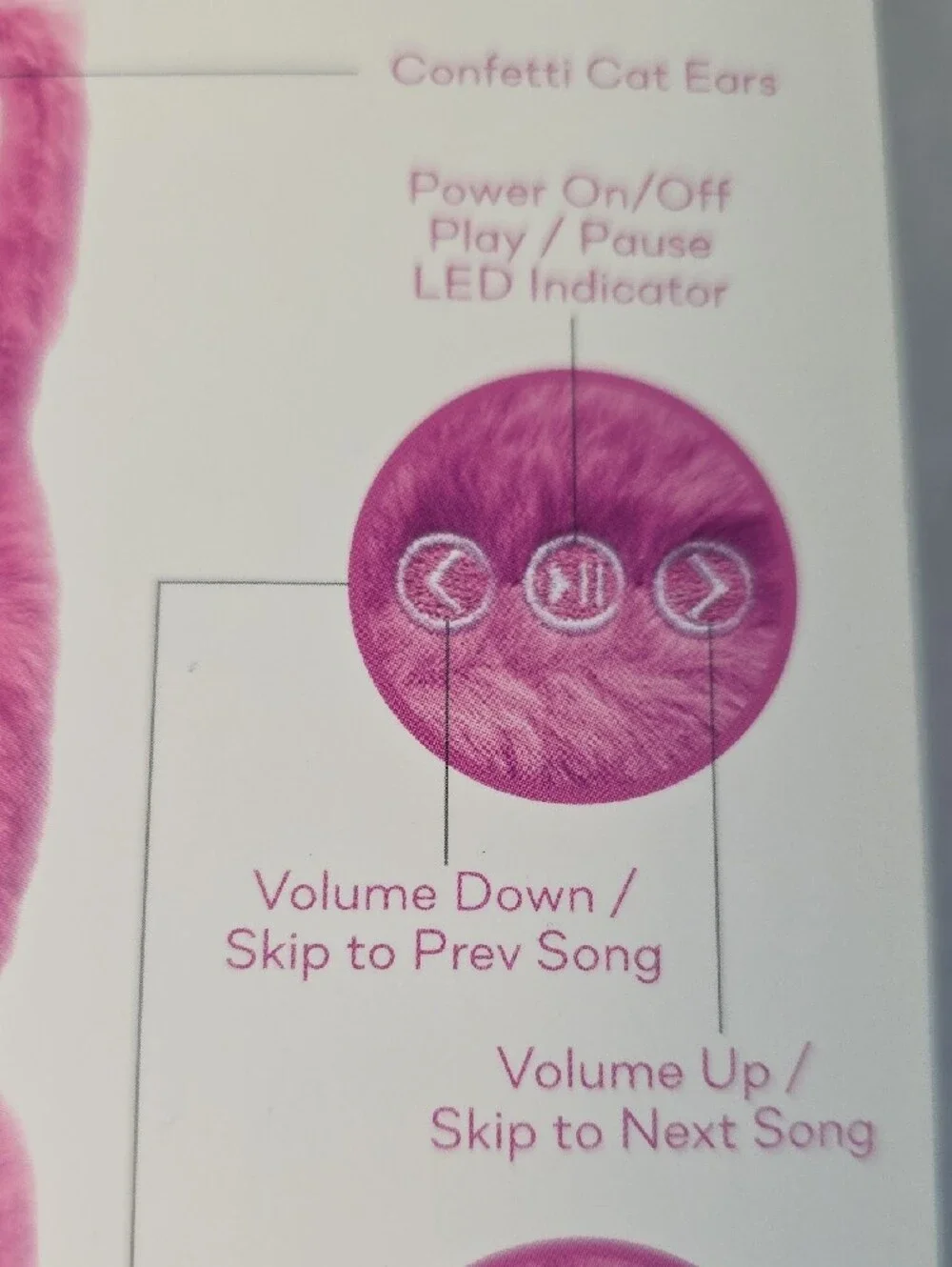Pink Faux Fur Earmuffs Bluetooth Wireless Headphones with Microphone